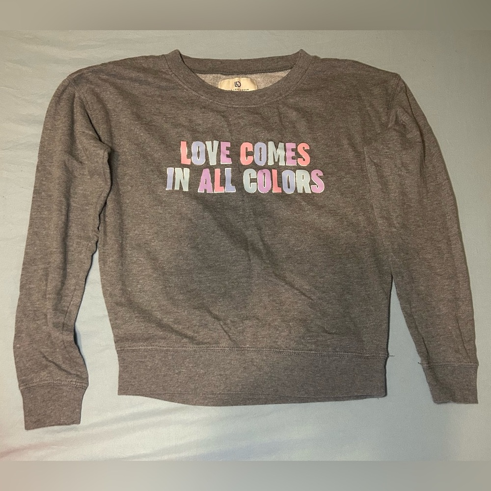 Aeropostale Charcoal Sweater with Colorful Text